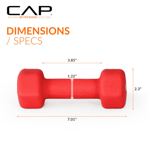 Cap Barbell Neoprene Dabbell Weights 4 lb par tranbr 2