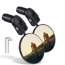 LWPITTY Fietsspiegels 2 stuks Bar End Fietsspiegels voor stuur Fietsen Lichtgewicht achteruitkijkspiegels Veilige achteruitkijkspiegel met fietsspieg