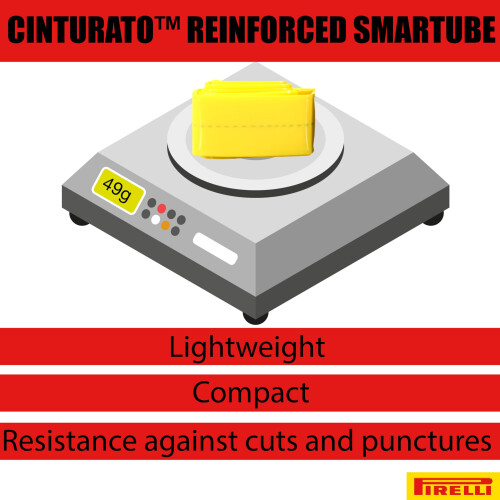 PIRELLI Pirelli Cinturato SmarTUBE Κίτρινο, 700x33-45, βαλβίδα 60mm 2
