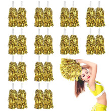Dilibra 24st Metallic cheerleading pom poms cheerleaders cheer pom poms jublande trupp hand blomma fr barn vuxna lag anda sport spel dans party