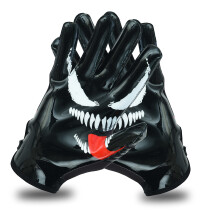 TAQCHA Youth Villain Fodboldhandsker - Tacky Grip Skin Tight Youth Football Handsker - Pro Elite Super Sticky Receiver Fodboldhandsker - Ungdomss