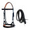 CHALLENGER Ιππασίας Δερμάτινο Σαπούνι Tan Padded Bitless Sidepull Bridle Reins 77RS33TN-F 1