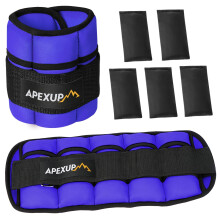 Pesas de tobillo ajustables APEXUP de 10 libras/par para mujeres y hombres Modulari