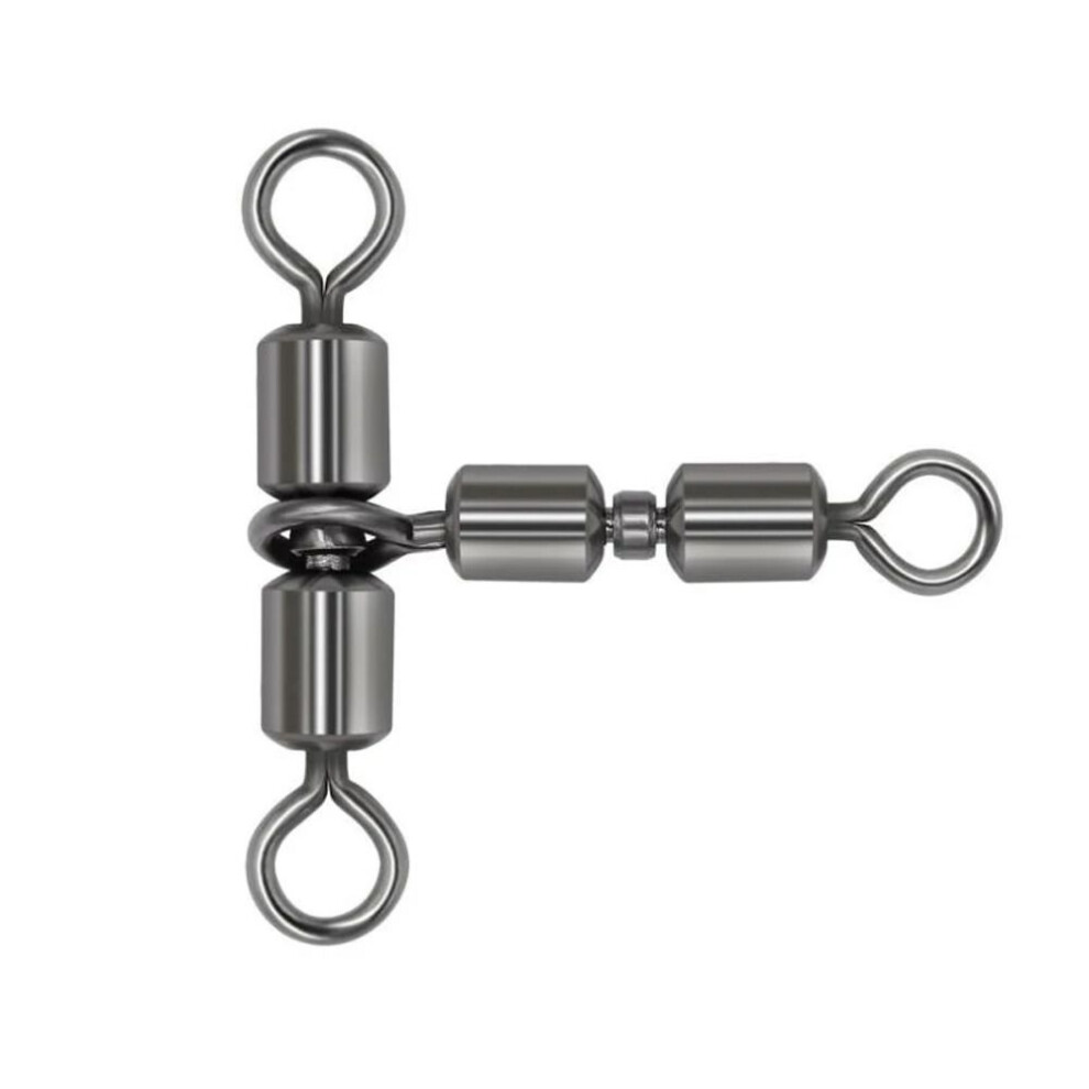 (Size 1/0X1) Joint Swivels Bearing Fishing Connector Solid Ring Fishing Tackle Solid Connector Fishing Swivel