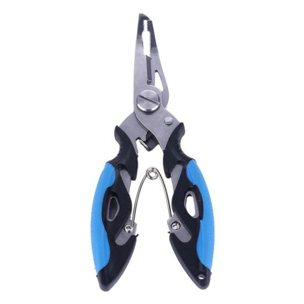 (blue) Stainless Steel Fishing Pliers Ergonomic Handle Ring Opener Pe Line Cutter Hooks Remover Fishing Line Scissor Fishing Accessories