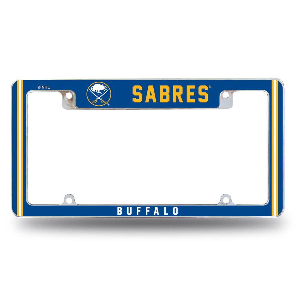 Rico Industries Nhl Buffalo Sabres Classic 12"" X 6"" Chrome All Over 611407389874