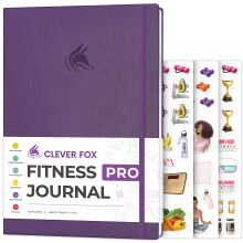 Clever Fox Fitness Journal PRO  Tglicher Trainingsplaner mit Essensplaner und Gewohnheits-Tracker  Fitnessstudio-Trainings-Logbuch fr Frauen und
