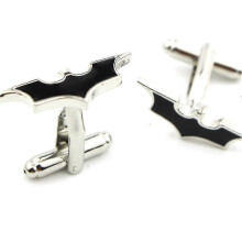 (As show, One size) Cufflinks bat shape men's metal cufflinks batman cuff links