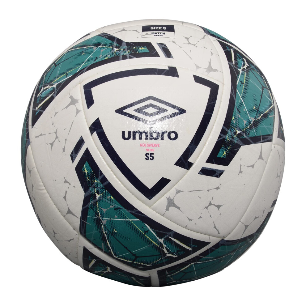 Umbro Neo Swerve Match Voetbal, Maat 5, Wit/Zwart/Lime
