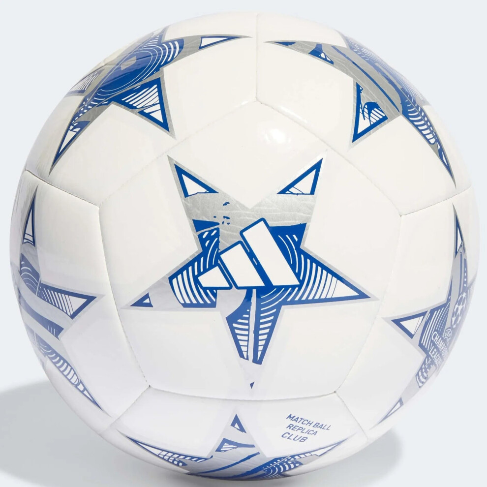 Adidas White/Purple/Cyan Ucl Club Soccer Ball /Iron Metallic/Shock /Bright 3
