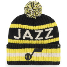 47 NBA Unisex-Adult Primär Logga Bering Cuffed Stickad Pom Beanie Hatt (Utah Jazz Svart)