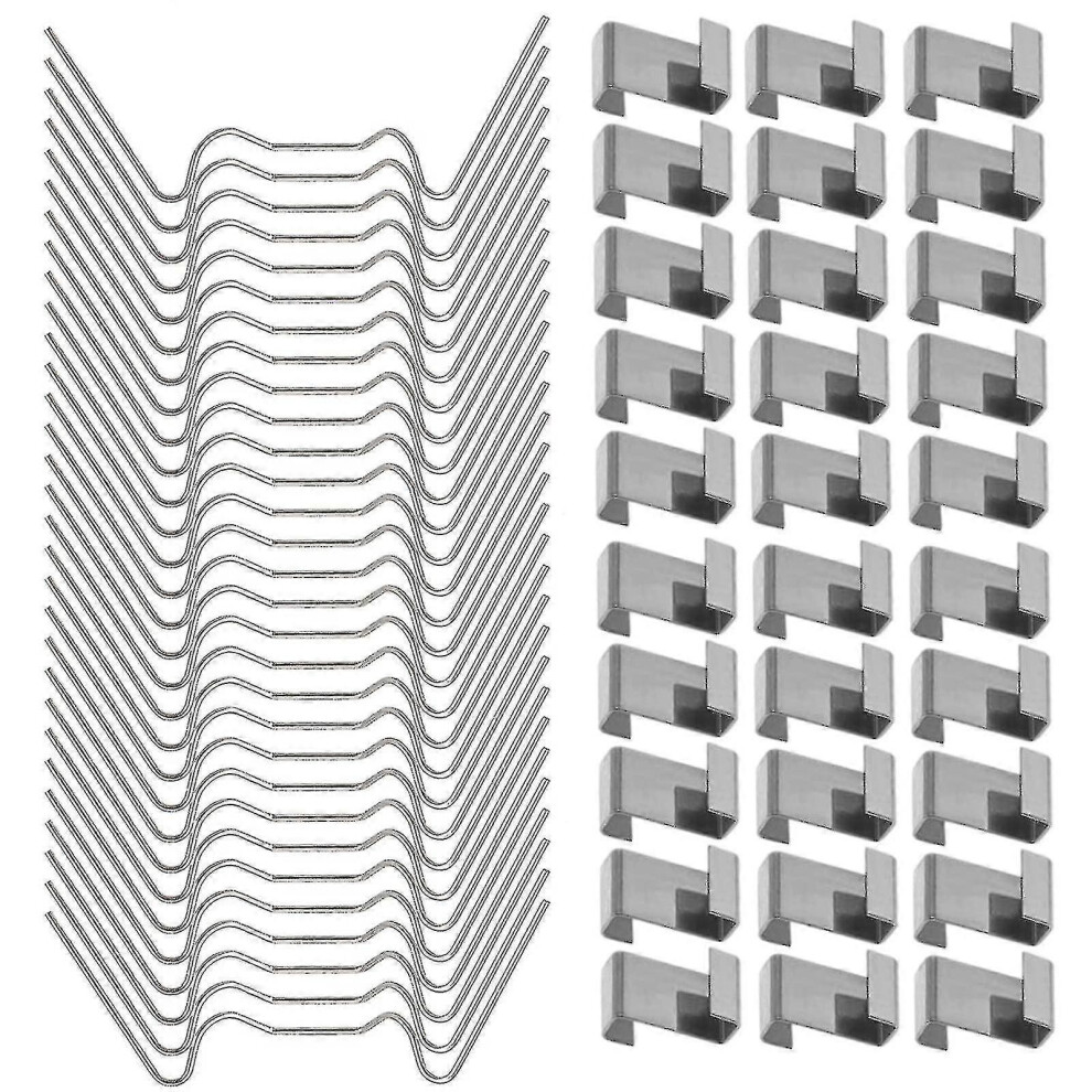 100pcs Greenhouse Clips for Glass - Clips de fixation pour verre de serre en acier inoxydable