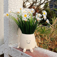 (B) Swing Face Planter Pot, Hanging Hammock Planter Pot Swing Face Planter, Hanging Head Planters, Creative Succulents Plants Pot Basket