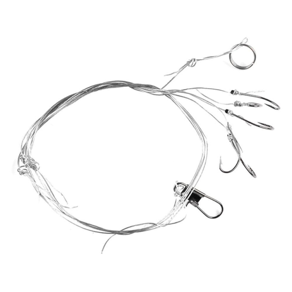 (11#) Puntos Stainless Steel Anti-winding Fishing Swivel String Hook Fish Tackle Accessory