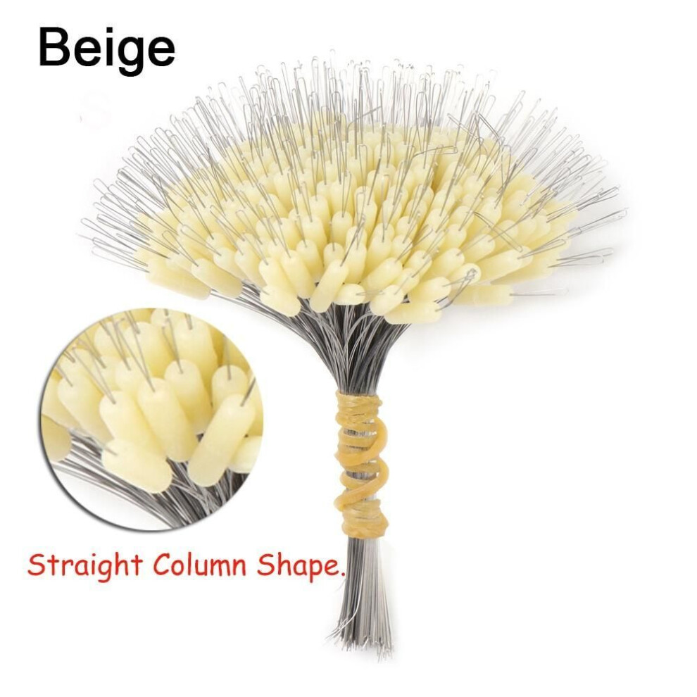 (beige, S) 300pcs/lot Silicone Space Bean Stopper 1.0-8.0# Professional Fishing Float Anti-strand Fishing Line Stopper Fishing Bobber Float 4.9