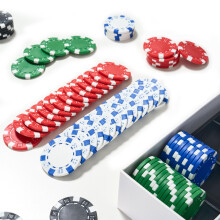 Boyzhood Poker Chips Poker Set med aluminium resvska 11,5 Gram Poker Chips Set fr Texas Holdem Blackjack Gambling. (100 st)
