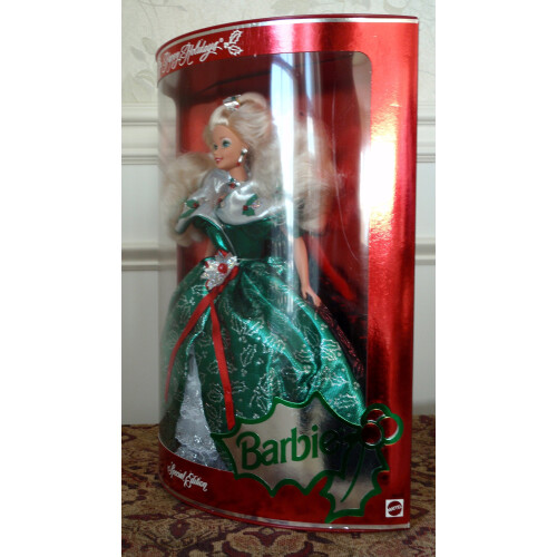 Mattel Barbie - Κούκλα Ειδικής Έκδοσης Χαρούμενες Γιορτές (1995) 2
