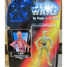 Figura C-3PO de Hasbro Star Wars Potf Tarjeta Verde