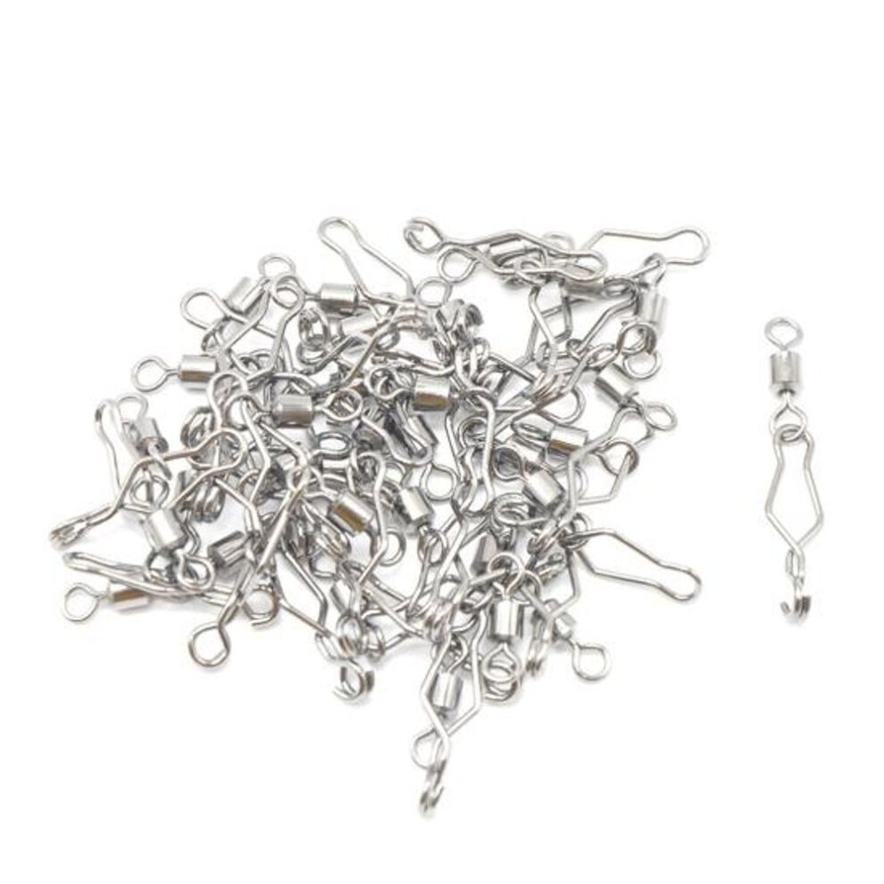 (2) 30pcs Light Weight High Speed Reusable Lure Hook Connector High Strength Lure Bait Connector Outdoor Fishing