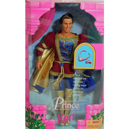 Barbie Barbie 1997 Classic Fairy Tale Rapunzel Series 12 polegadas Doll: Prince Ken com figurino Coloque e pulse