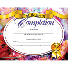 Hayes Certificate of Completion 8.5"" x 11"" Pack of 30
