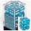 Skins Chessex Διαφανείς Ζάρια 16Mm D6 Τιρκουάζ Με Λευκό - Πακέτο 12 Ζαριών 1