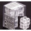 Skins Chessex Dice d6 Σετ: Διαφανές με Λευκό Διαφανές - 16mm Τετράγωνος Ζάρι (12) Πακέτο Ζαριών 1
