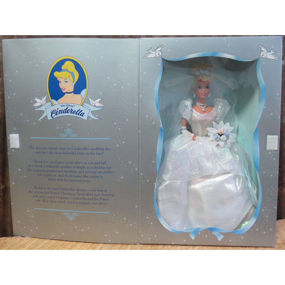 Mattel Disney Wedding Cinderella Barbie 1995 45Th Anniversary