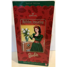 Holiday Sensation Barbie - 1998 - Hallmark Gold Crown Exclusive - Holiday Homecoming Collector Series - Erikoispainos - 1940-luvun mekko - Rajoit