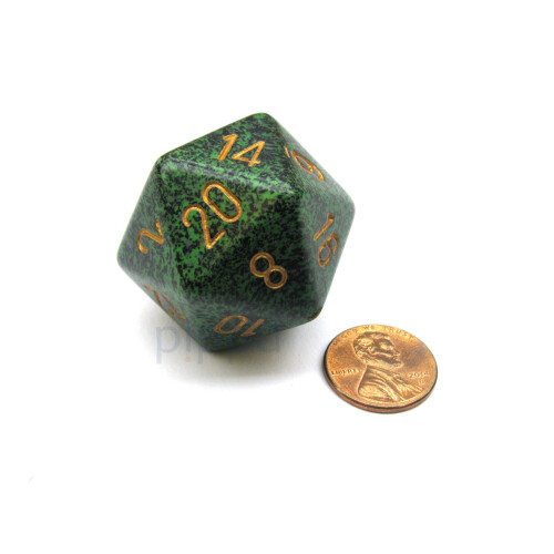 Skins Jumbo d20 Ζάρι - Σπεκταρισμένο 34mm: Golden Recon