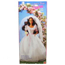 Barbie Country Bride -nukke (brunette) Wal Martin erikoispainos (1994)