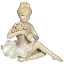 Cosmos 96535 Balerina fina din por?elan n rochie roz Figurina 4-1/2-inch