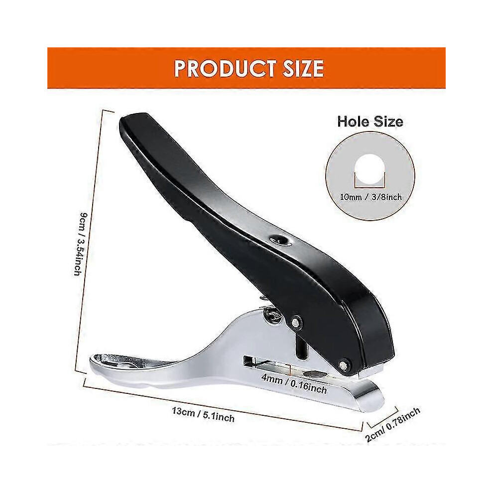 Hole Punch 3/8 Inch-10mm Single Hole Hole Punch, Heavy Duty Hole Punch Single, Portable Handheld Lo