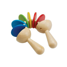 PlanToys Wooden Clatter Toy Percussion Hangszer (6413) | Fenntarthatan gumifbl s nem mrgezo festkekbol s festkekbol kszlt