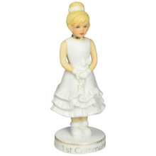 Enesco Growing Up Girls Blonde First Communion Porcelain Figurine 5