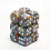 Skins Chessex Ζάρι d6 Σετ: Γιορτινός Καρουσέλ με Λευκό - 16mm Εξάπλευρο Ζάρι (12) Μπλοκ Ζαριών 1