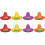 Sombrero de plastic asortat - 2 1/2 """" multicolor - 8 buc. 3