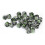 Skins Chessex d6 Σετ: Gemini Μαύρο & Γκρι με Πράσινο - 12mm Κυβος Έξι Πλευρών (36) 1