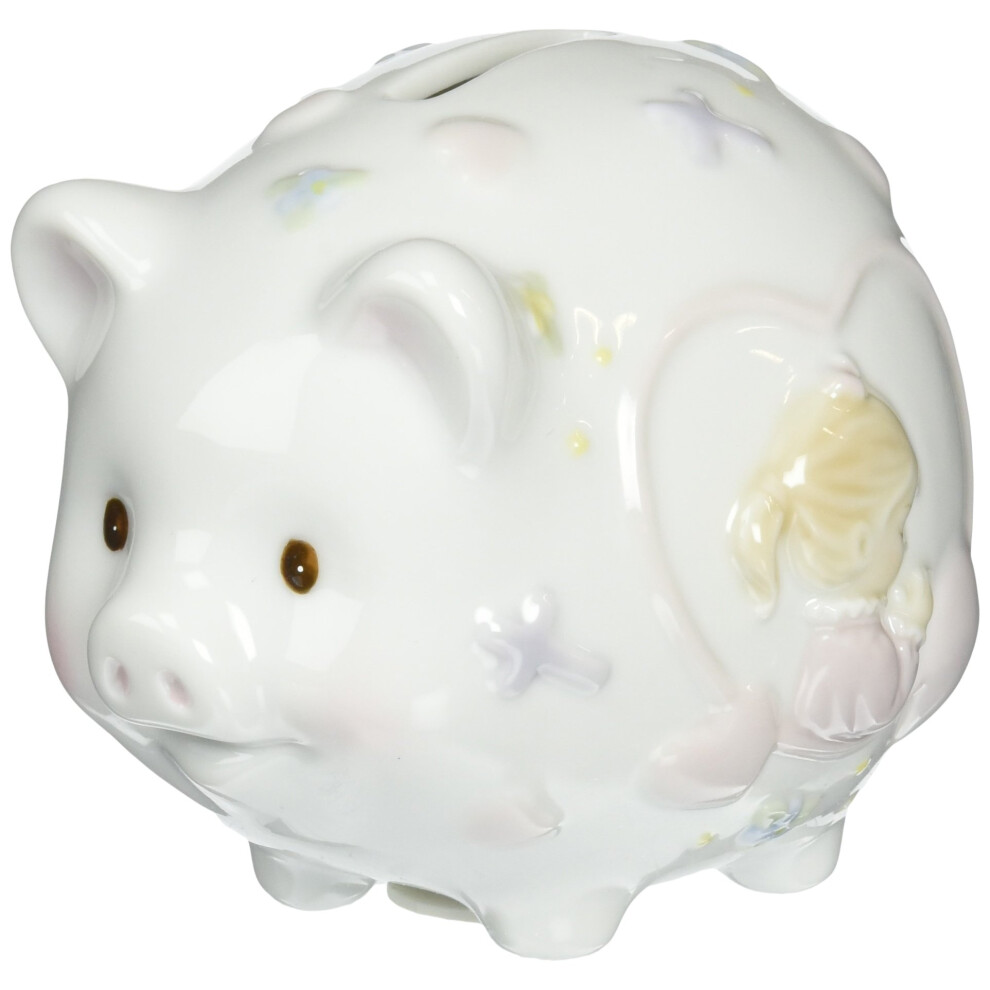 Tirelire En Porcelaine Fine Cosmos 2036 En Forme De Fille En Pri?Re, 4-1/2 Pouces-image