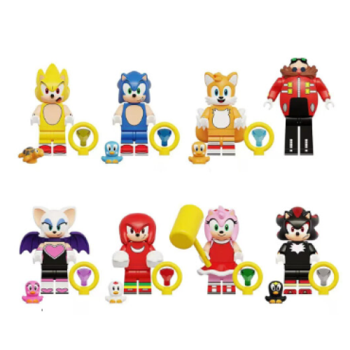 (16pcs-A) 16Pcs Sonic The Hedgehog Minifigure Kid Toy Gift 2