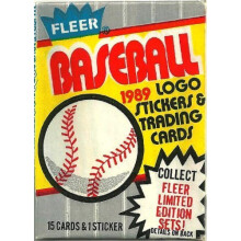 Confezione di cera Fleer Baseball del 1989