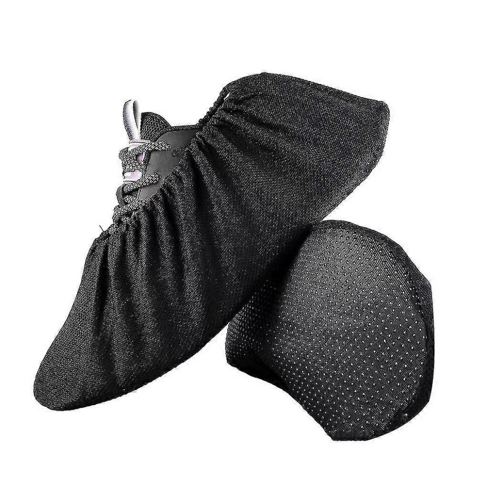 (black) Shoe Covers - Easy To And Reusable Waterproof And Non-skid Dustproof adult Sizes 36-43