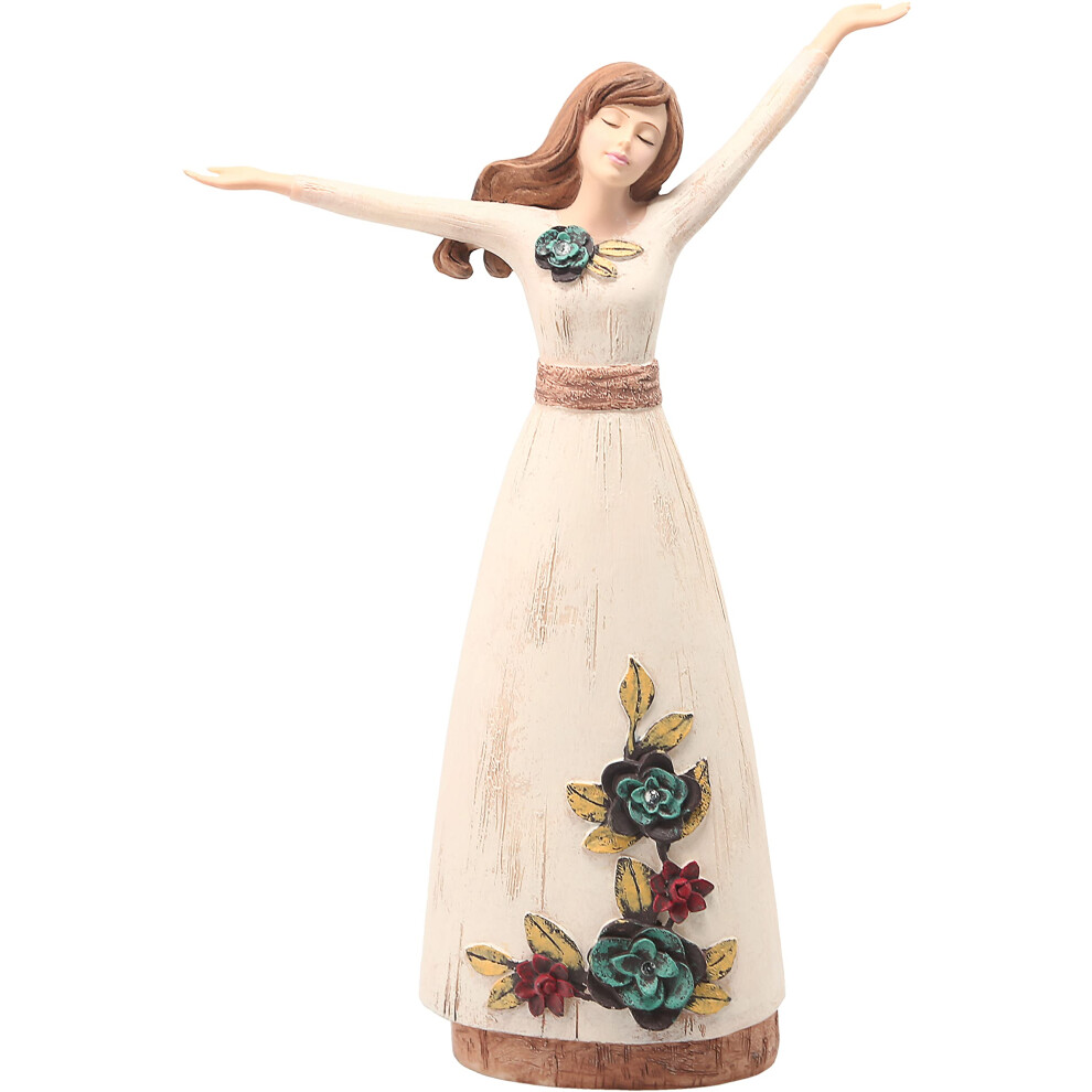 Pavilion Gift Company 41007 Figur ?Simple Spirits?, 18,5 Cm, Wei?, Gr?N, Hellbraun-image