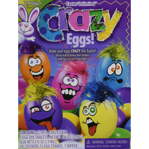 Kit de Colorear Crazy Eggs de R.J. Rabbit para Pascua de Fun World