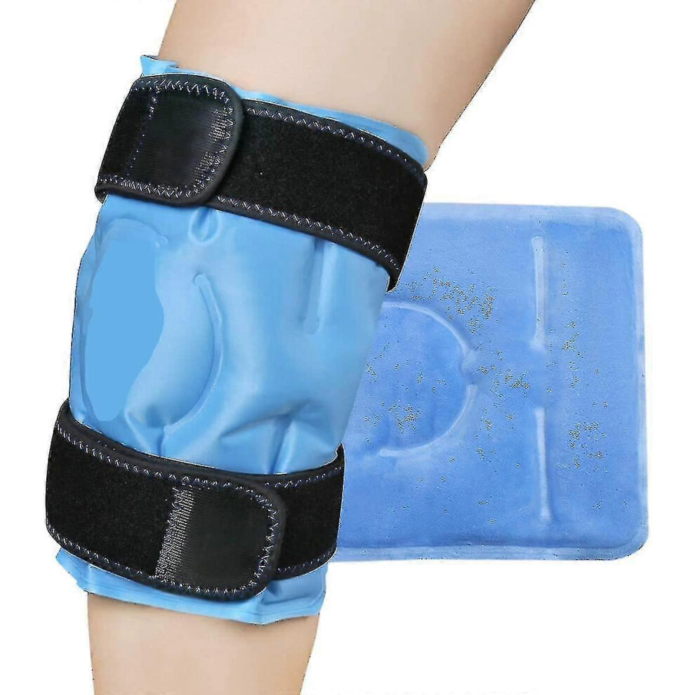 Ice Pack for Knee Pain Relief, Reusable Gel Ice Wrap for Leg Injuries, Swelling, Knee Replacement Surgery, Cold Compress