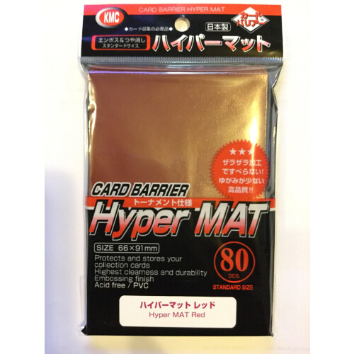 KMC Hyper Matte Sleeves (confezione da 80) Rosso 1