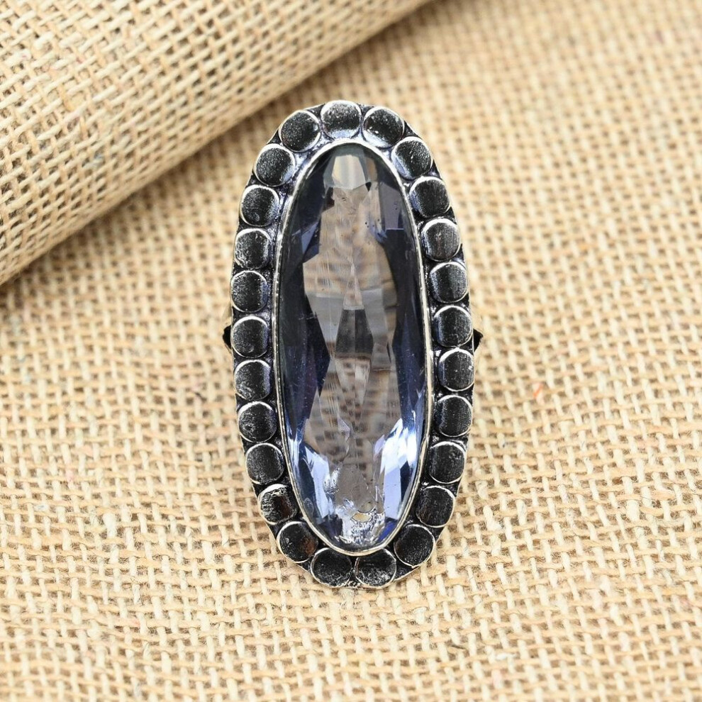 (purple, 4) Beautiful Tanzanite Gemstone Handmade 925 Sterling Silver Ring Jewelry For Wedding Gift
