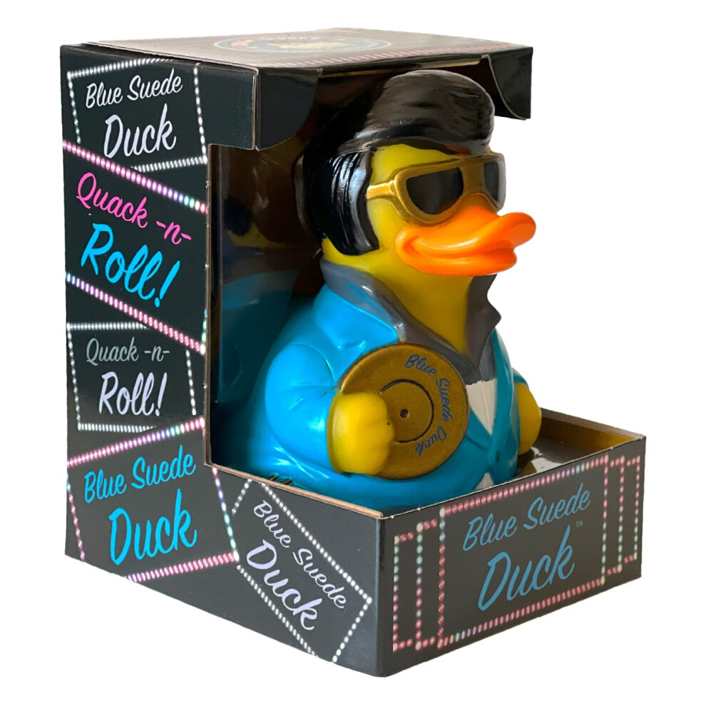 Celebriducks Blaue Wildlederente, Schwimmende Gummienten, Sammlerst?Ck, Badespielzeug, Geschenk F?R Kinder Und Erwachsene Jeden Alters-image