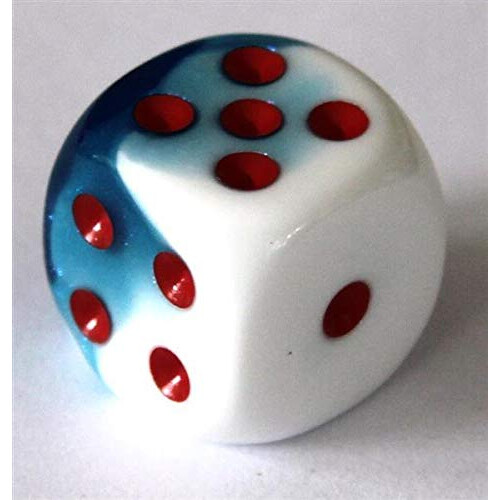 Skins Chessex Dice D6 Σετ: Gemini Αστρικό Μπλε/Λευκό/Κόκκινο - 12Mm 6 Πλευρικός Ζάρι (36) Πακέτο Ζαριών 1