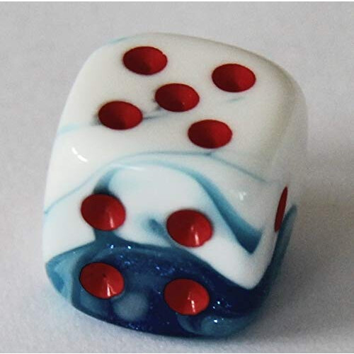 Skins Chessex Dice D6 Σετ: Gemini Αστρικό Μπλε/Λευκό/Κόκκινο - 12Mm 6 Πλευρικός Ζάρι (36) Πακέτο Ζαριών 2